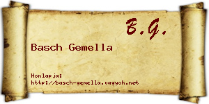 Basch Gemella névjegykártya